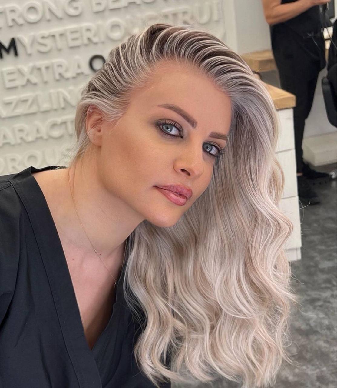 Warm brunette balayage and styling in Istanbul